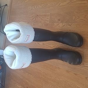 Navy Blue Hunter Boots with Liners